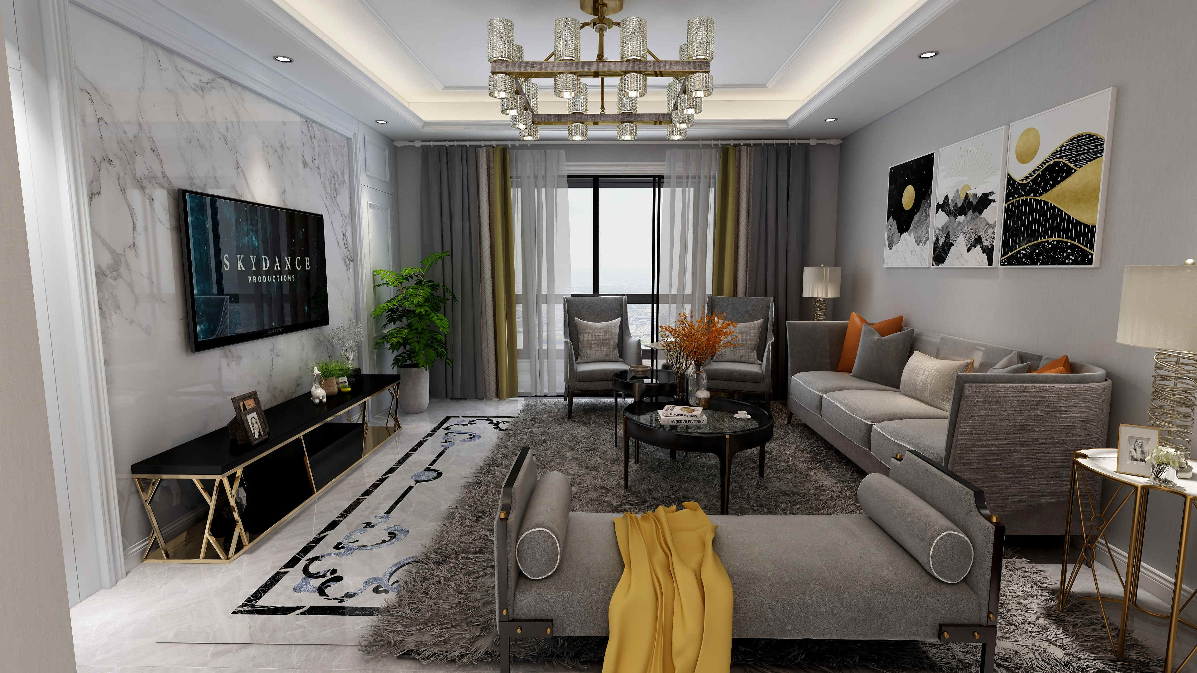 龍湖九里晴川-現(xiàn)代簡約-臥室設計效果圖